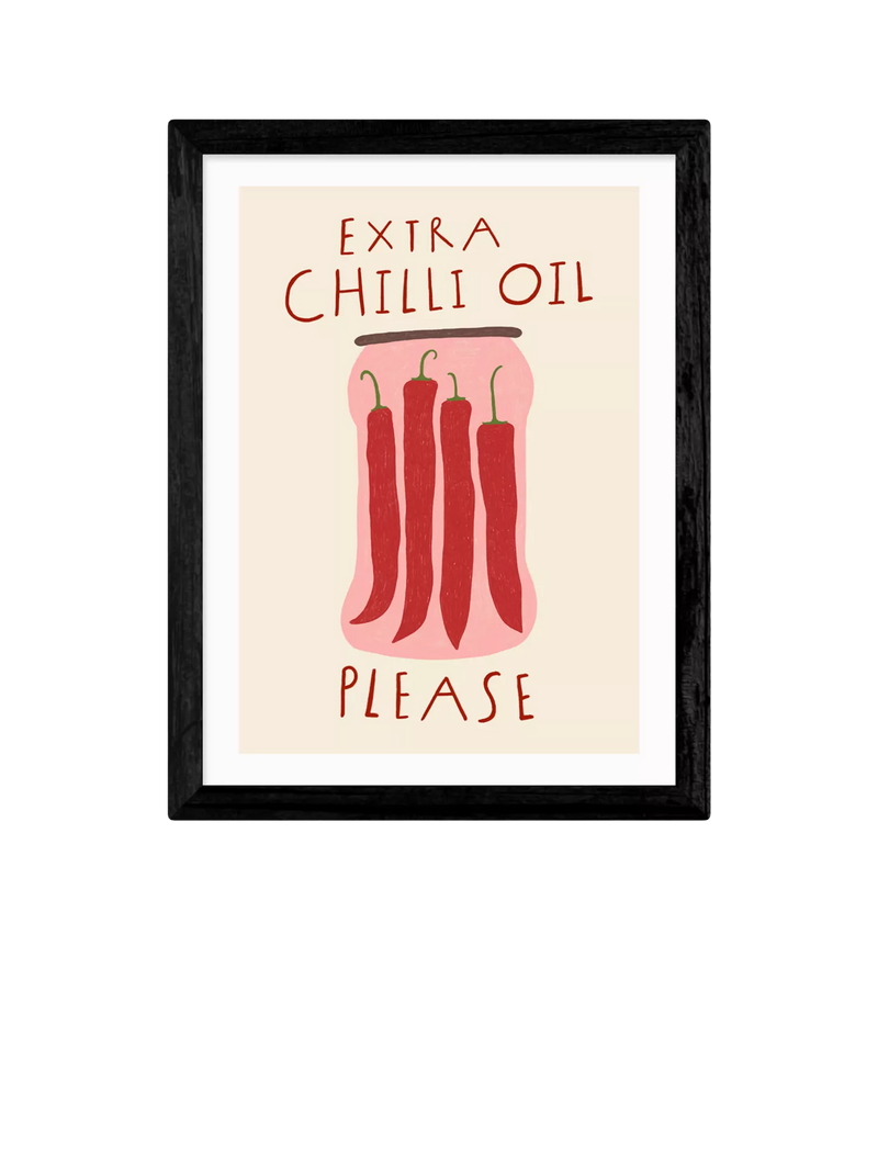 EAST END PRINTS framed chilli oil print 43.4 x 33.4cm - British product