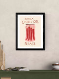 EAST END PRINTS framed chilli oil print 43.4 x 33.4cm - British product