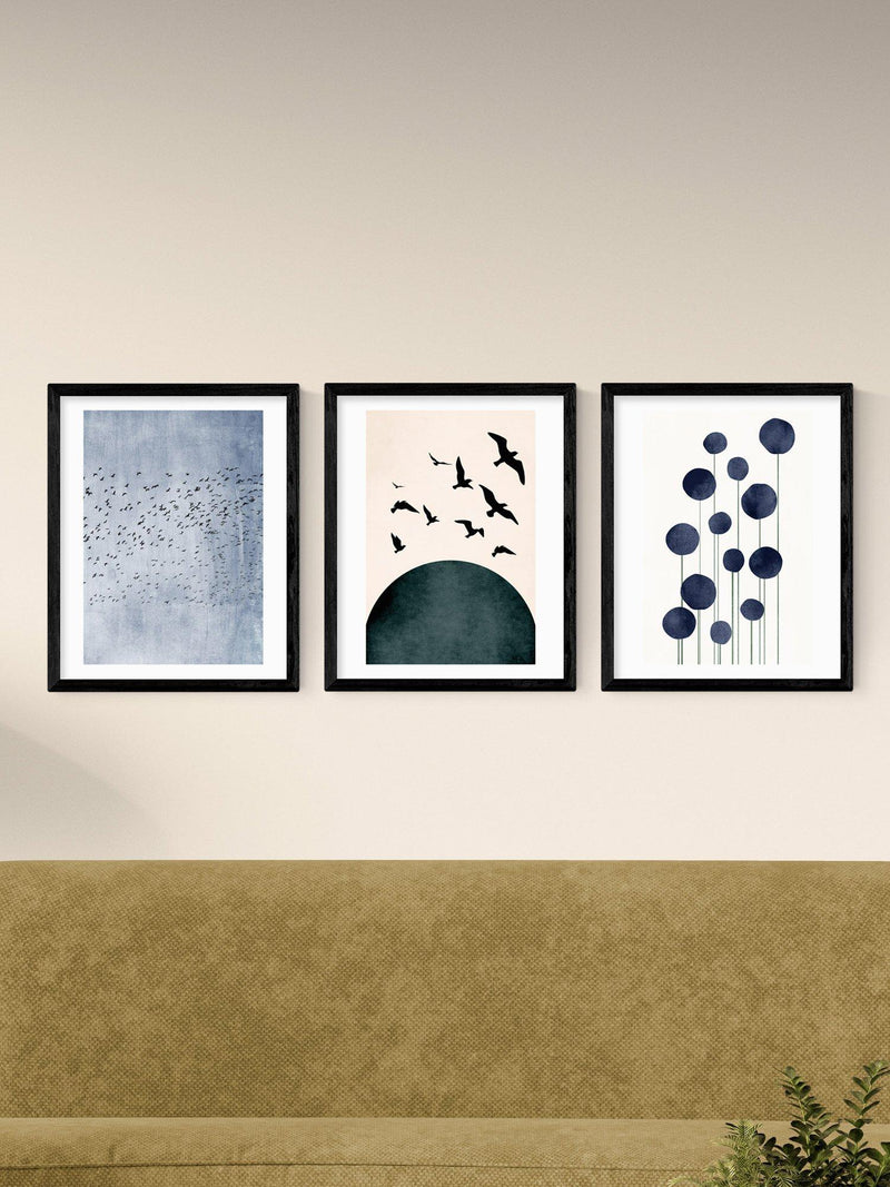 East End Prints Kubistika Gentle Escape framed print set 53.4x43.4cm, imported from the UK