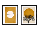 John Lewis East End Prints Kubistika 'Golden Sky' Framed Print Set of 2 53.4 x 43.4cm Black- Buy online at McGrocer