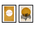East End Prints Kubistika Golden Sky framed print set 53.4x43.4cm, imported from the UK
