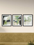 East End Prints Green Abstract framed print set 53.4x43.4cm (British brand)