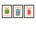 EAST END PRINTS Kitchen Pantry framed prints set 43.4x33.4cm (British brand)