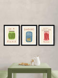 EAST END PRINTS Kitchen Pantry framed prints set 43.4x33.4cm (British brand)