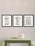East End Prints set of three Kitchen Study framed prints - British product