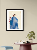 East End Prints Lady With Flowers framed print 53.4x43.4cm, UK version