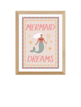 John Lewis EAST END PRINTS Kid of the Village Mermaid Dreams Framed Print, 43.4 x 53.4 cm, Natural- Buy online at McGrocer