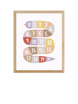 John Lewis EAST END PRINTS Kid of the Village Number Snake Framed Print, 53.4 x 43.4cm, Natural- Buy online at McGrocer