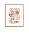 East End Prints Kid of the Village Number Snake framed print 53.4x43.4cm (British brand)