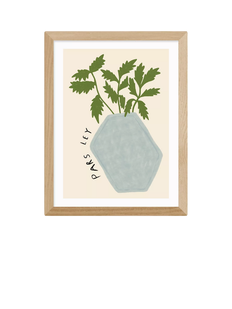 EAST END PRINTS parsley plant print 43.4x33.4cm - British product