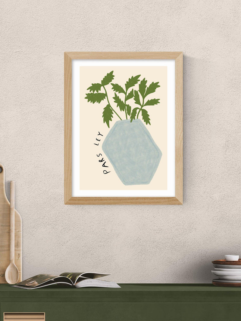 EAST END PRINTS parsley plant print 43.4x33.4cm - British product