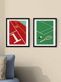 EAST END PRINTS framed print set Racket & Run 53.4x43.4cm (British brand)
