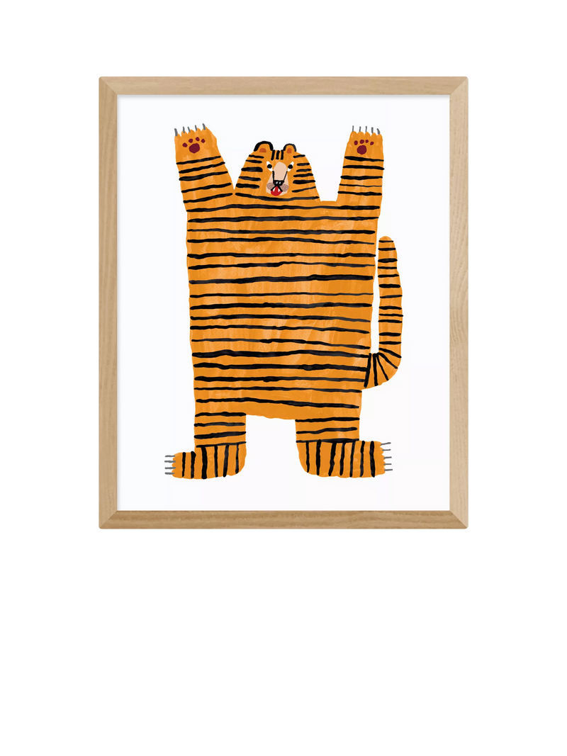 East End Prints Min Pin tiger framed print 53.4x43.4cm, UK version