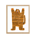 East End Prints Min Pin tiger framed print 53.4x43.4cm, UK version