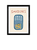 EAST END PRINTS framed print Sardines in Tin 43.4x33.4cm - British product