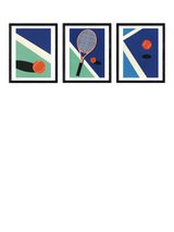 John Lewis EAST END PRINTS Rosi Feist 'Tennis' Framed Print Set of 3 53.4 x 43.4cm Black- Buy online at McGrocer