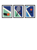 EAST END PRINTS Tennis framed print set 53.4x43.4cm, UK version