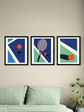 EAST END PRINTS Tennis framed print set 53.4x43.4cm, UK version