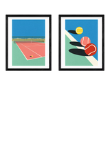 John Lewis EAST END PRINTS Rosi Feist 'Tennis Balls' Framed Print, Set of 2, Black, 53.4 x 43.4cm- Buy online at McGrocer