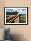 EAST END PRINTS Dan Hobday Trevessa framed print 63.4 x 83.4cm - British product