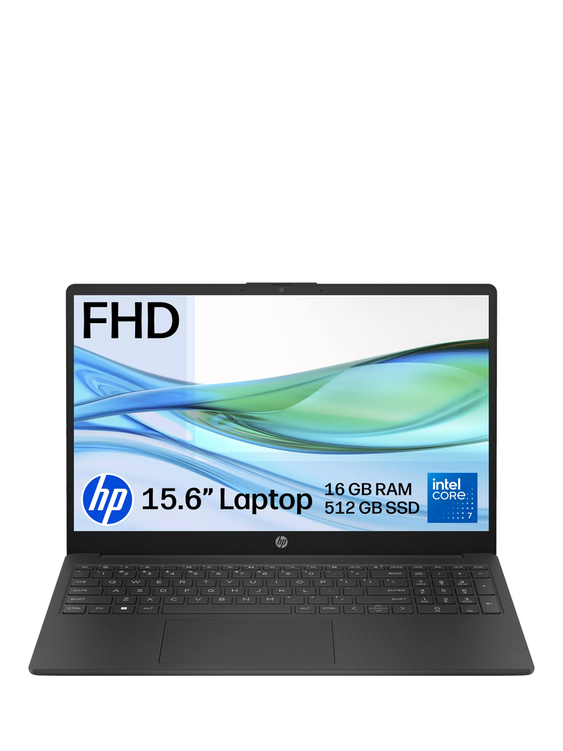HP 15.6 Core 7 laptop 16GB 512GB SSD - British product