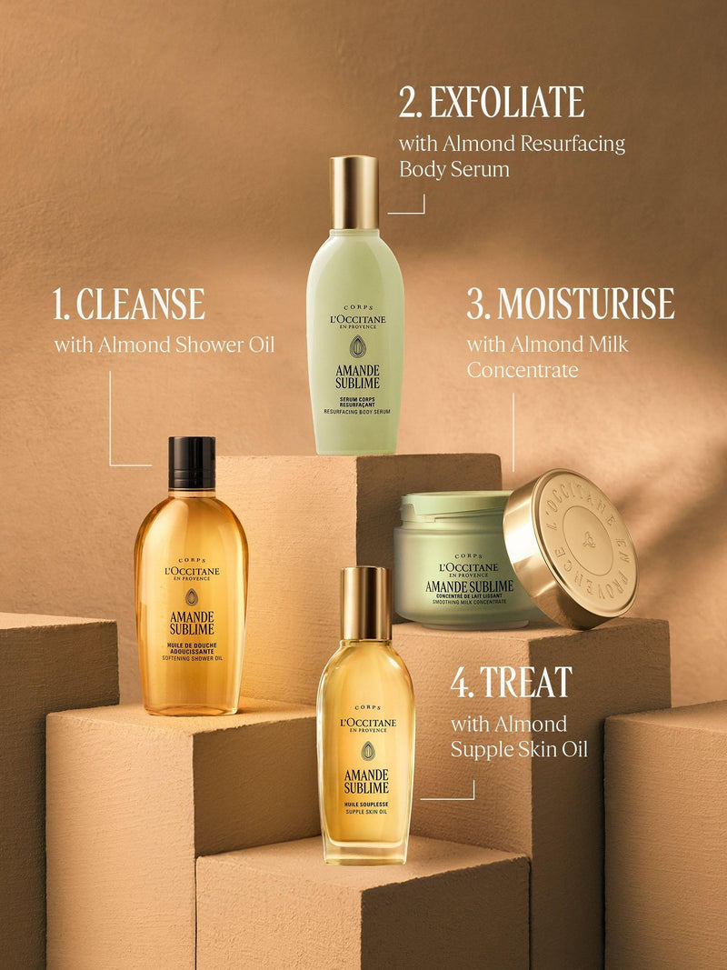 L'OCCITANE Almond Resurfacing Body Serum 100ml (British brand)
