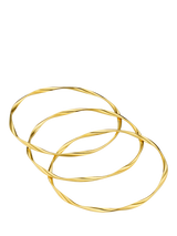 John Lewis Orelia Ribbon Interlocking Bangles Gold- Buy online at McGrocer