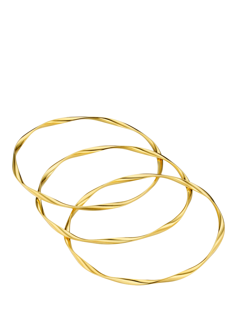 Orelia gold ribbon interlocking bangles set of 3 - British product