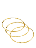 Orelia gold ribbon interlocking bangles set of 3 - British product