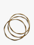 Orelia gold ribbon interlocking bangles set of 3 - British product