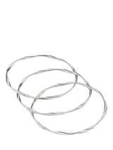 John Lewis Orelia Ribbon Interlocking Bangles Silver Bangle Set- Buy online at McGrocer
