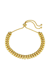 John Lewis Orelia Metal Nugget Adjustable Slider Bracelet Gold- Buy online at McGrocer