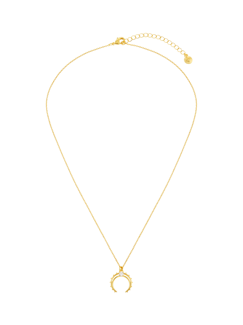 Orelia horseshoe necklace gold pendant cubic zirconia (British brand)