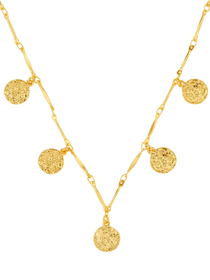 Orelia gold coin charm necklace 40cm chain, imported from the UK