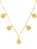 Orelia gold coin charm necklace 40cm chain, imported from the UK