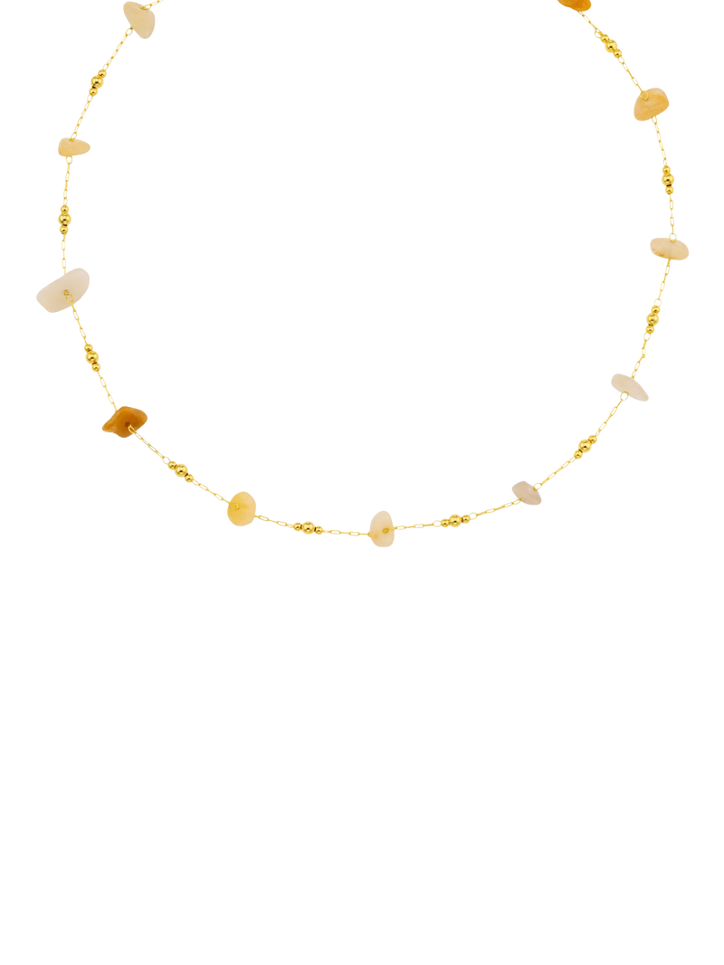 Orelia gold plated chip and bead necklace, UK version