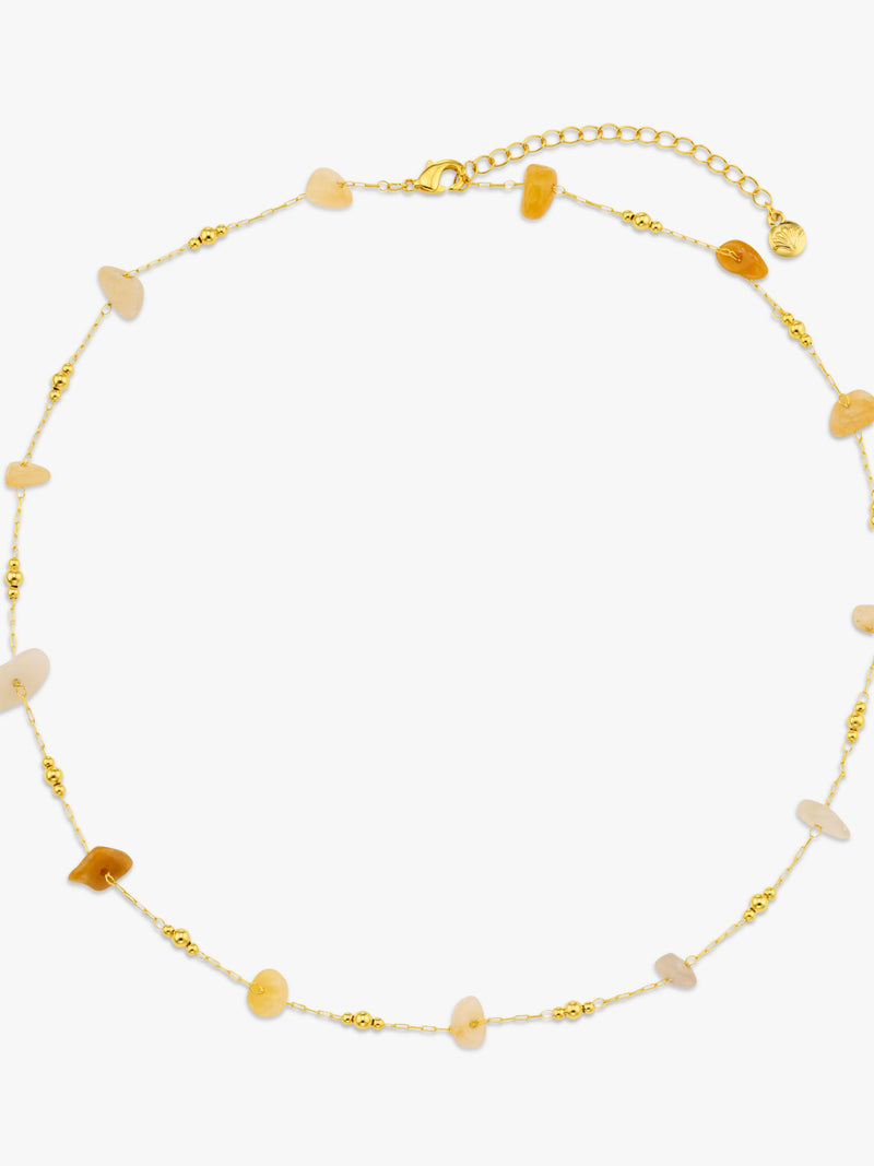 Orelia gold plated chip and bead necklace, UK version
