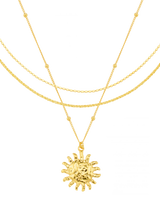 John Lewis Orelia Molten Sun Three Row Necklace, Gold- Buy online at McGrocer