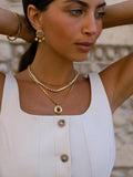 Orelia Tiger's Eye pendant necklace gold plated (British brand)