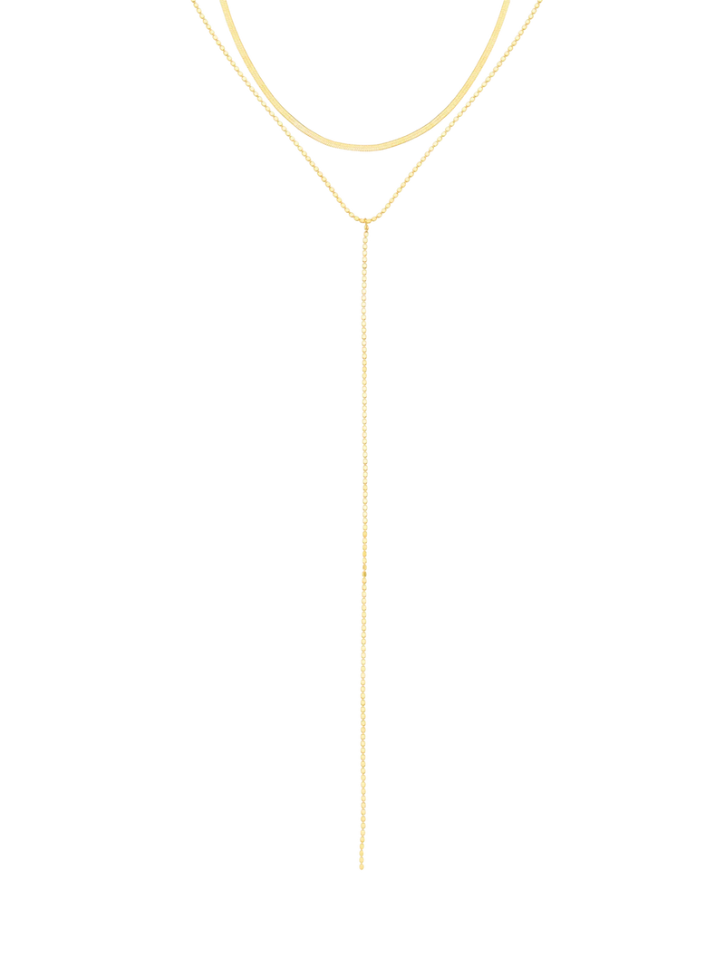 Orelia lariat necklace gold plated 45cm - British product