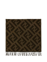 John Lewis Pre-loved Fendi Zucca Print Cashmere Scarf, Green- Buy online at McGrocer