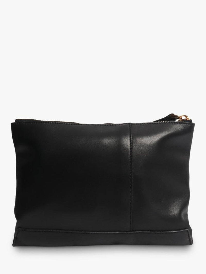 Pre-loved Marni embellished leather clutch with gold hardware - British product