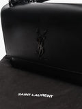 SAINT LAURENT medium Sunset crossbody bag black leather, UK version