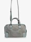 LOEWE Mini Amazona suede crossbody bag blue, imported from the UK