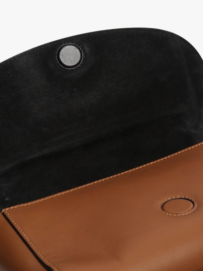 Smythson Equestrian leather crossbody bag brown gold hardware - British product