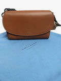 Smythson Equestrian leather crossbody bag brown gold hardware - British product