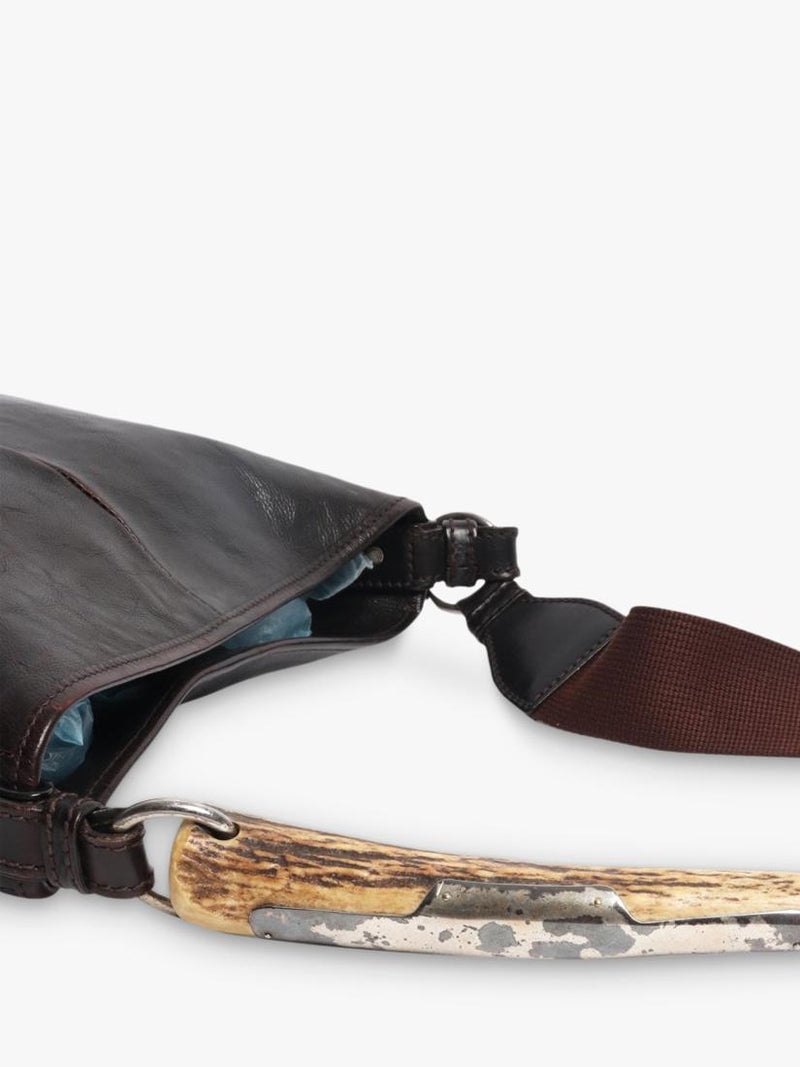 SAINT LAURENT brown leather vintage Mombasa bag (British brand)