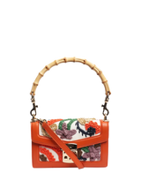 John Lewis Miu Miu Embroidered Bamboo-Handle Cross Body Bag Orange- Buy online at McGrocer