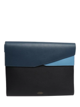 John Lewis Pre-loved Smythson Leather Laptop Bag, Blue- Buy online at McGrocer