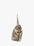 Pre-loved Valentino Rockstud shoulder bag cream leather, imported from the UK